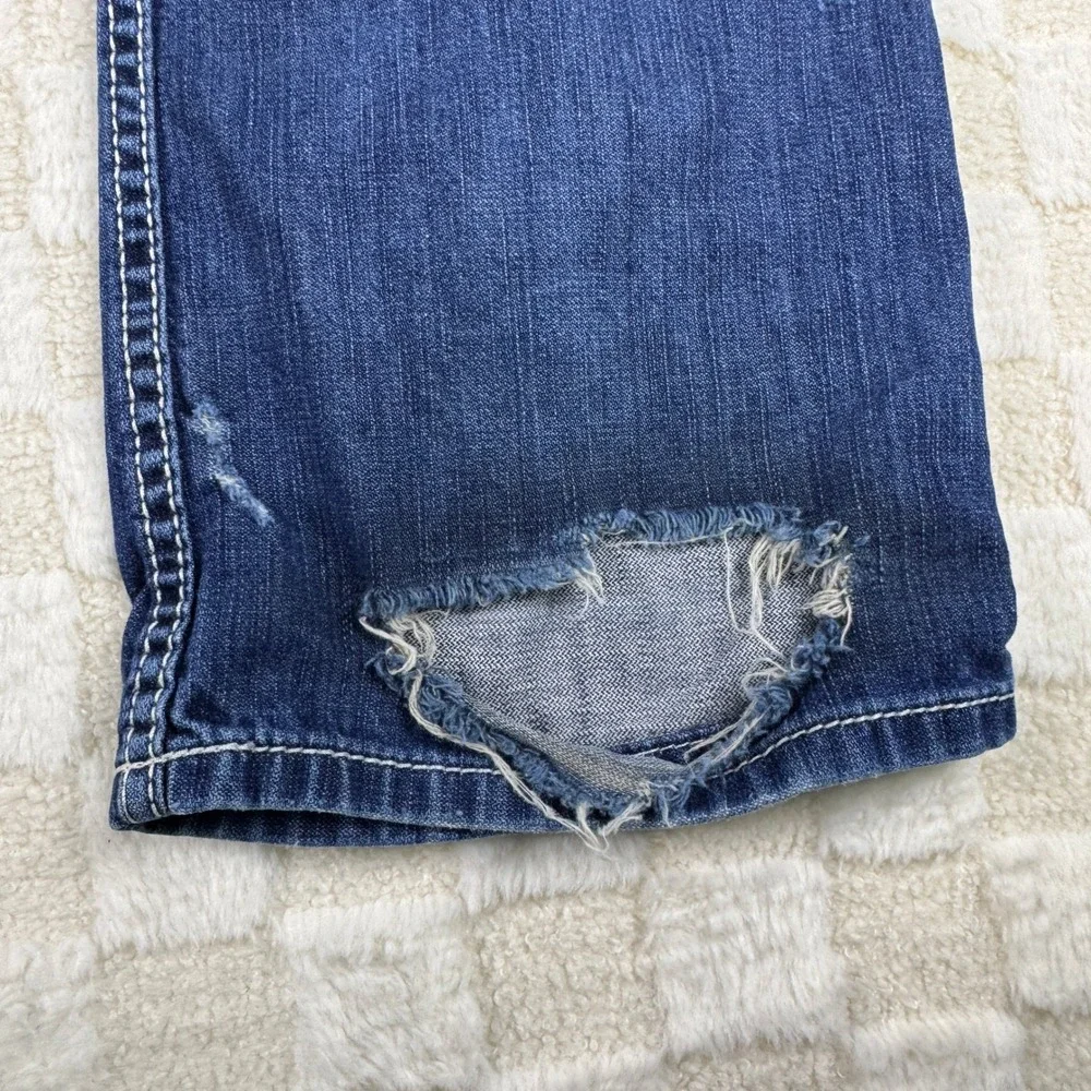 BKE Denim Mens Aiden Relaxed Bootcut Jeans Distressed Rips Size‎ 30R